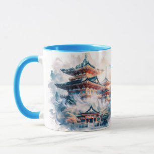 Taza Fantasía Cuidada Templo Japonés