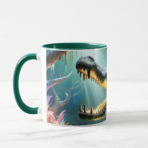 Taza Fantasía Cute Encantada Jungla de Cocodrilos