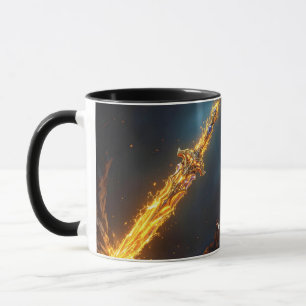 Taza Fantasía Cute Espada Flama Cueva