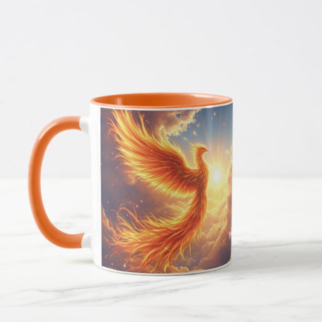 Taza Fantasía Cute Flaming Phoenix Rises (Izquierda)