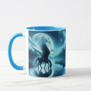 Taza Fantasía Cute Horse Wings Moon