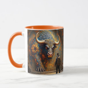 Taza Fantasía Cute Mítico Mosaico de Toro
