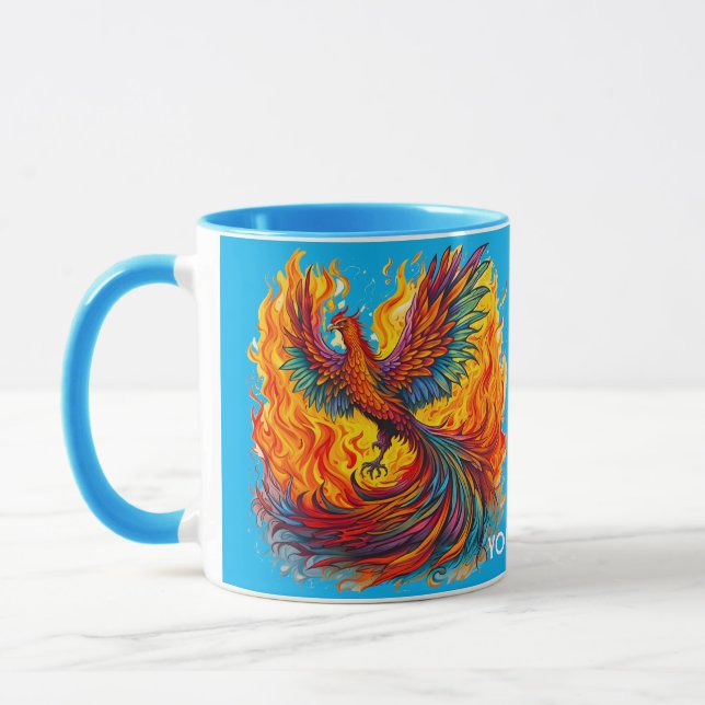 Taza Fantasía Cute Rising Flames Phoenix (Izquierda)
