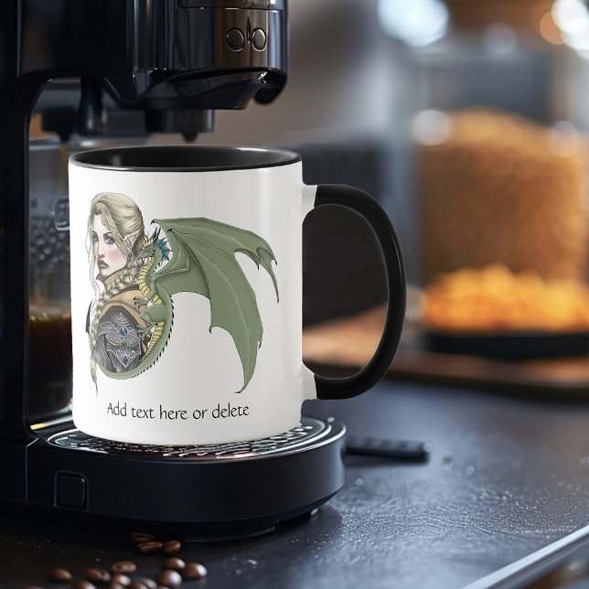 Taza Fantasía de Elf Warrior Dragon (Subido por el creador)