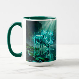 Taza Fantasía Épica Ciervo Espíritu Brillante Lago de M