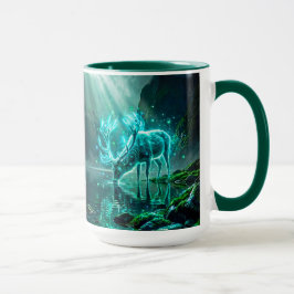 Taza Fantasía Épica Ciervo Espíritu Brillante Lago de M