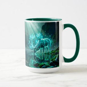 Taza Fantasía Épica Ciervo Espíritu Brillante Lago de M