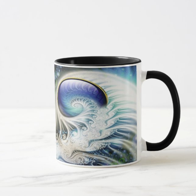 Taza Fantasía fractal abstracta (Derecha)