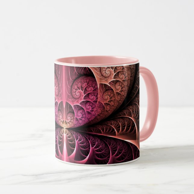 Taza Fantasía irreal abstracta arte fractal (Anverso derecho)