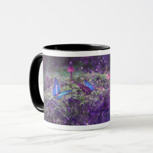 Taza Fantasía: Mariposas y hongos