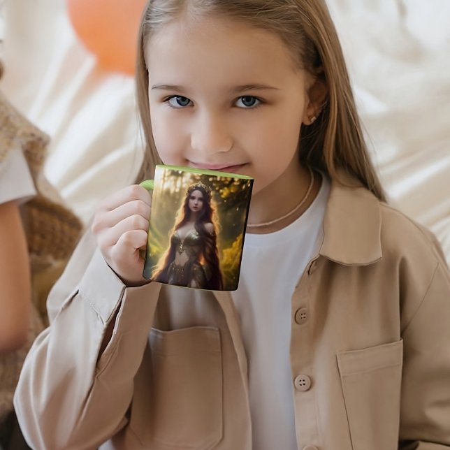 Taza fantasía moda dryad diosa del bosque adorable arte (Subido por el creador)
