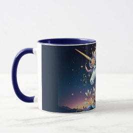 Taza Fantasía Nocturna de Unicornio Floral