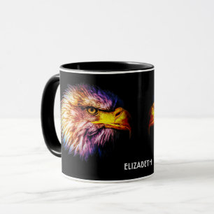 Taza Fantasía psicodélica Fractal Vivo Águila Exóti