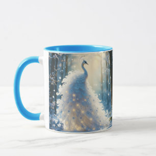 Taza Fantasía suave nieve blanca Peacock