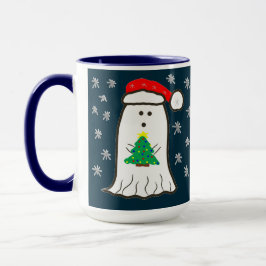Taza Fantasma con árbol de Navidad