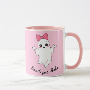 Taza Fantasma de Chica retro suave con paro de pelo ros