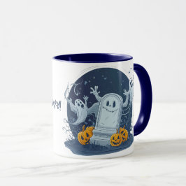 Taza Fantasma de fiesta en el cementerio