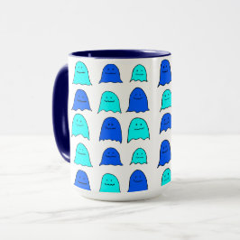 Taza Fantasma de Halloween azul