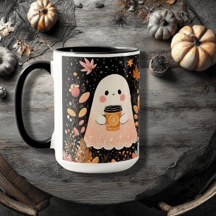 Taza Fantasma de otoño con café de calabaza - Caída aco