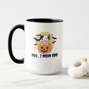 Taza Fantasma de vacas lindo Kawaii Halloween Moo me re