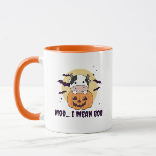 Taza Fantasma de vacas lindo Kawaii Halloween Moo me re