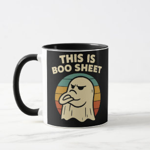 Taza Fantasma Divertido "Esto Es Hoja de Boo" Retro Hal