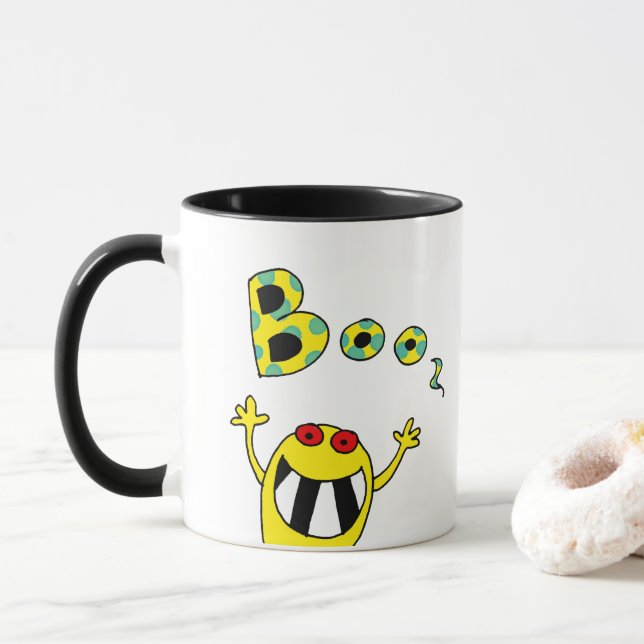 Taza fantasma feliz de Halloween (Con donut)
