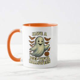 Taza Fantasma Purpurinoso "Ten una Halloween espléndida