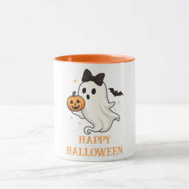 Taza Fantasma suave con barba y calabaza | Halloween