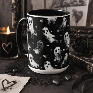 Taza Fantasmagóricos Corazones y Espíritus Góticos de S