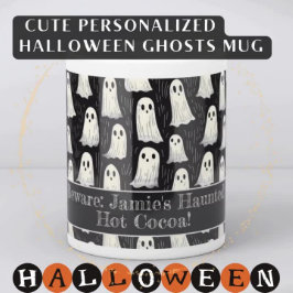 Taza Fantasmas adorables Personalizado de Halloween bla