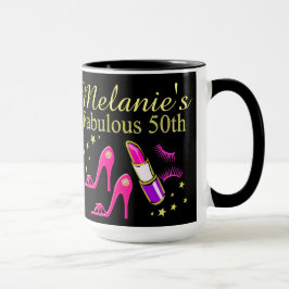 TAZA FANTÁSTICO 50 CUMPLEAÑOS PERSONALIZADOS DIVA MUG