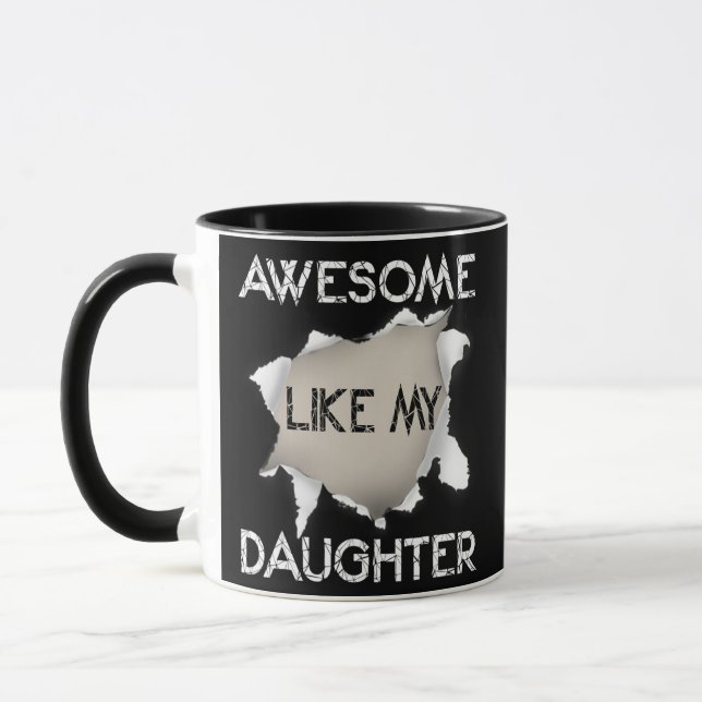 Taza FANTÁSTICO COMO MI HIJA PARA Papá Gracioso Padre (Izquierda)