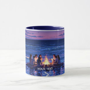 Taza Fantasy Cula hoguera del mar nocturno