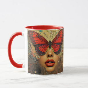 Taza Fantasy Cute Abstrae Butterflies Ojos