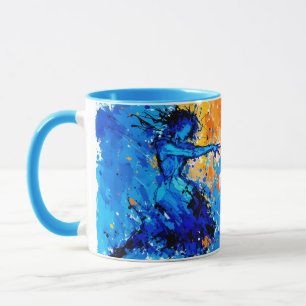 Taza Fantasy Cute Blue Naranja Bailarín