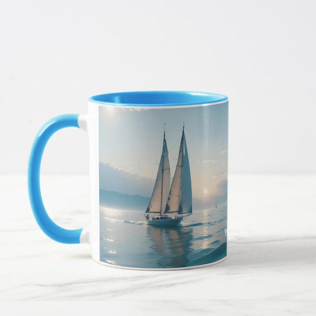 Taza Fantasy Cute Bote Sea Sun (Izquierda)
