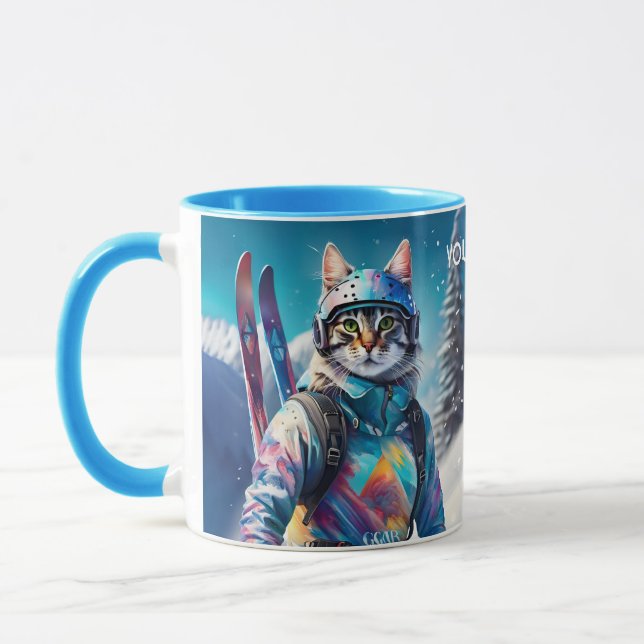 Taza Fantasy Cute Cat Alpine Skis (Izquierda)