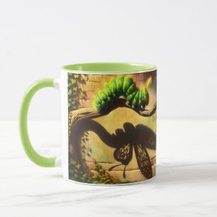 Taza Fantasy Cute Caterpillar Sombra de mariposa