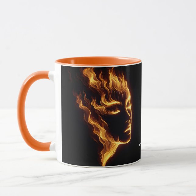 Taza Fantasy Cute Chica llama el fuego (Izquierda)