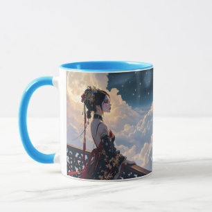 Taza Fantasy Cute Chica Moon Nubes