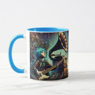 Taza Fantasy Cute Chica Music Guitar