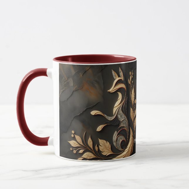 Taza Fantasy Cute Elegant Fox Drawing (Izquierda)