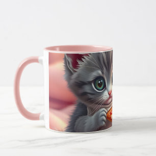 Taza Fantasy Cute Kitten Hamster Pizza