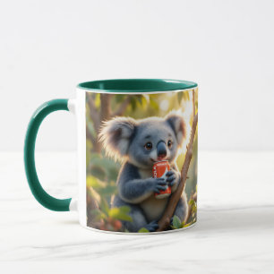 Taza Fantasy Cute Koala Bebe Árbol
