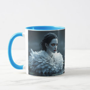 Taza Fantasy Cute Lake Swan White