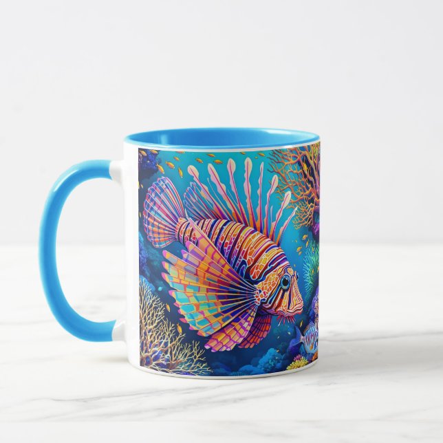 Taza Fantasy Cute Lionfish Coral Reef (Izquierda)