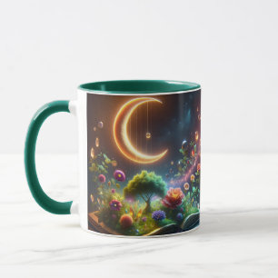 Taza Fantasy Cute Moon Garden Book