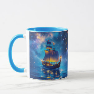 Taza Fantasy Cute Night Bot Sea