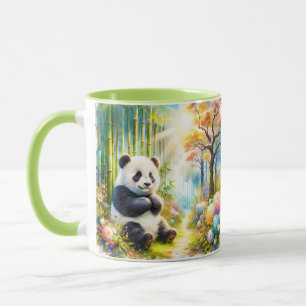 Taza Fantasy Cute Panda Bamboo Forest
